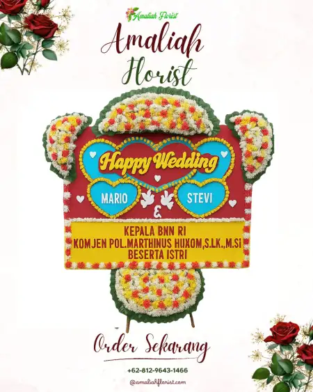 Papan Bunga Pernikahan Ganggawang